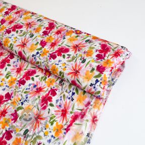 Viscosa DOBBY Flowers digital print