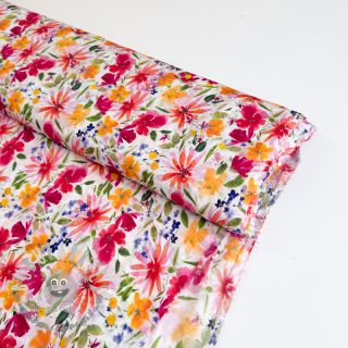 Viscosa DOBBY Flowers digital print