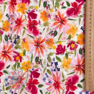 Viscosa DOBBY Flowers digital print