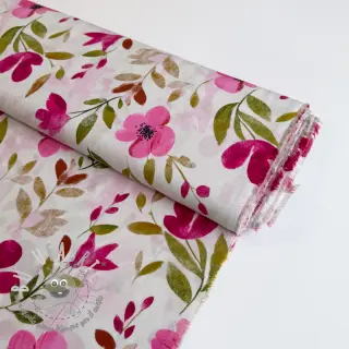 Viscosa RADIANCE Flowers Conie pink digital print