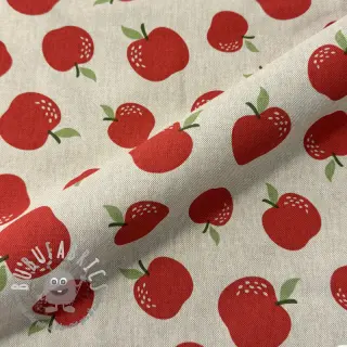 Tessuto decorativo Linenlook premium Apple Happy Joy