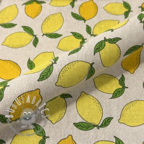 Tessuto decorativo Linenlook premium Sunny Lemon Fruit