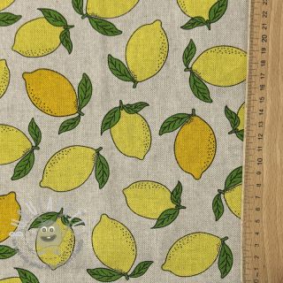 Tessuto decorativo Linenlook premium Sunny Lemon Fruit