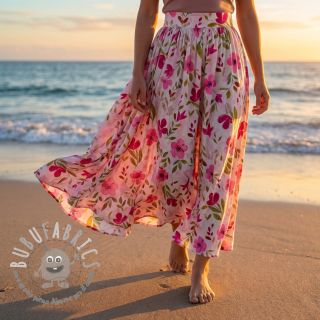 Viscosa RADIANCE Flowers Conie pink digital print