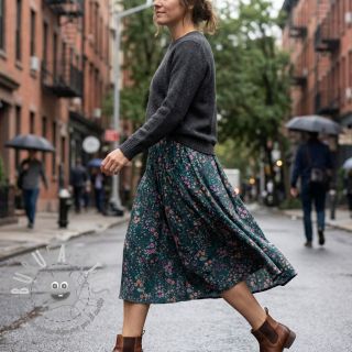 Viscosa ECOVERO Flowers Galia green