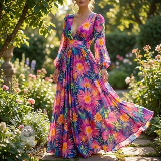 Viscosa SATIN Flowers Danna digital print