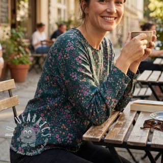 Viscosa ECOVERO Flowers Galia green