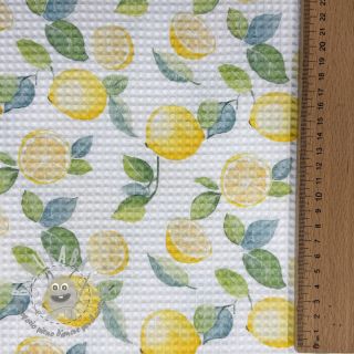 Cotone a nido d'ape Lemons digital print