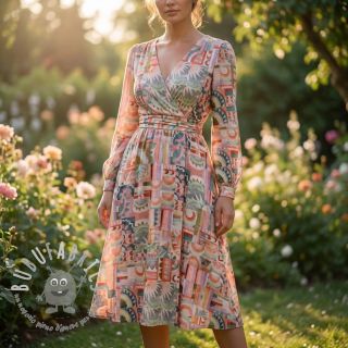 Viscosa ECOVERO Abstract multi digital print