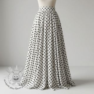 Viscosa RADIANCE Polka dot white