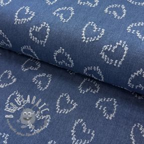 JEANS DENIM JACQUARD Hearts