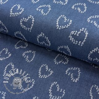 JEANS DENIM JACQUARD Hearts