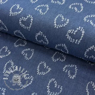 JEANS DENIM JACQUARD Hearts