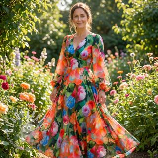 Viscosa RADIANCE Flower design B digital print