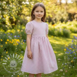 Mussola/Doppia garza YARN DYED Summer stripe rose