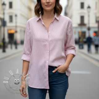 Mussola/Doppia garza YARN DYED Summer stripe rose