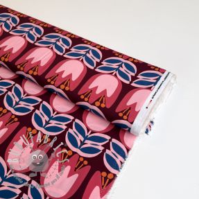 Viscosa ECOVERO Flowers Celia burgundy