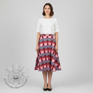 Viscosa ECOVERO Flowers Celia burgundy