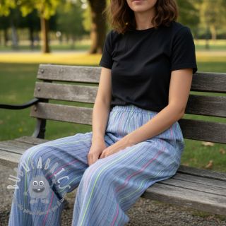 Tessuto di cotone YARN DYED NEON Stripe summer