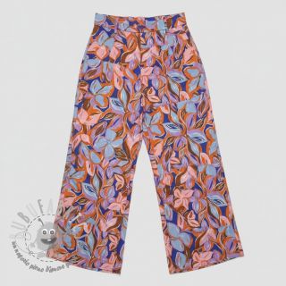 Tessuto di cotone VISCOSE Flowers dark petrol