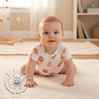 Mussola/Doppia garza Strawberries digital print