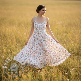 Mussola/Doppia garza Flowers Jana digital print