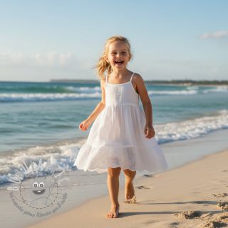 Mussola/Doppia garza BORDER Helene white