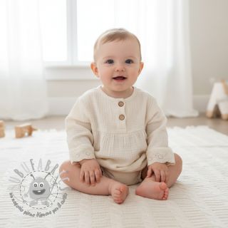 Mussola/Doppia garza BORDER Helene natural