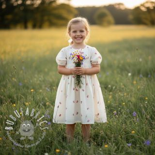 Mussola/Doppia garza EMBROIDERY Fruit peach SIMPLY NATURAL