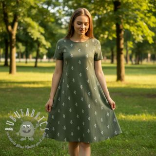 Mussola/Doppia garza EMBROIDERY Cactus green