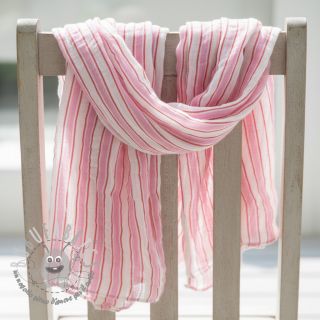 Mussola/Doppia garza YARN DYED Stripe in stripe pink
