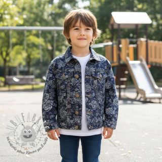 JEANS DENIM JACQUARD Flowie