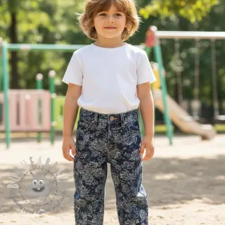 JEANS DENIM JACQUARD Flowie