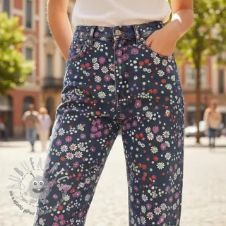 Tessuto di cotone JEANS Hearts