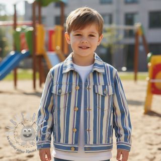 JEANS DENIM YARN DYED Stripe pink