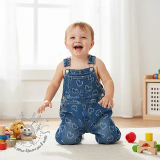 JEANS DENIM JACQUARD Hearts