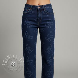 JEANS DENIM JACQUARD Butterflies