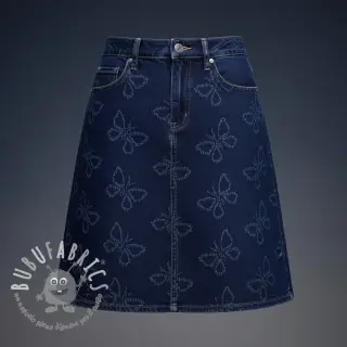 JEANS DENIM JACQUARD Butterflies