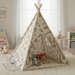 Tessuto decorativo Linenlook Tomte Easter Egg digital print