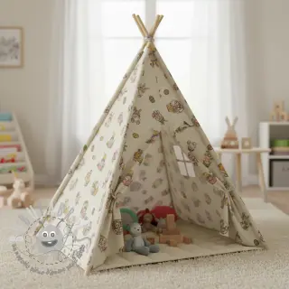 Tessuto decorativo Linenlook Tomte Easter Egg digital print