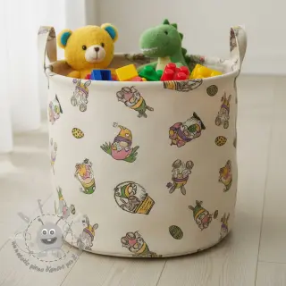 Tessuto decorativo Linenlook Tomte Easter Egg digital print