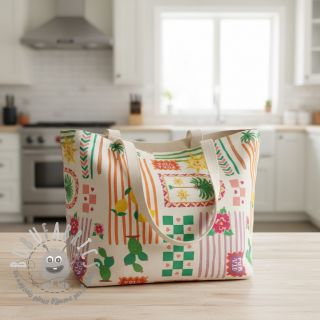 Tessuto decorativo Linenlook Pura Vida Patch digital print