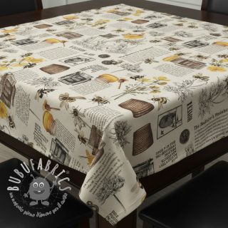 Tessuto decorativo Linenlook Bee Honey Recipe digital print