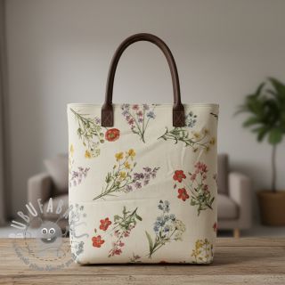 Tessuto decorativo Linenlook Delicate Floral Field digital print