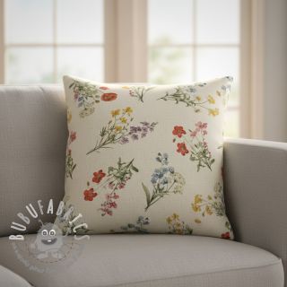 Tessuto decorativo Linenlook Delicate Floral Field digital print