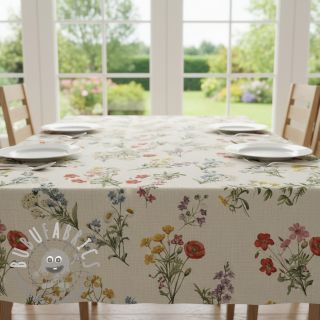 Tessuto decorativo Linenlook Delicate Floral Field digital print