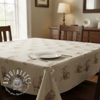 Tessuto decorativo Linenlook Pen Drawing Sheep digital print