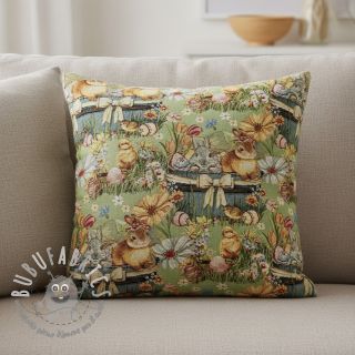 Tessuto decorativo GOBELIN premium Playful Easter Scene