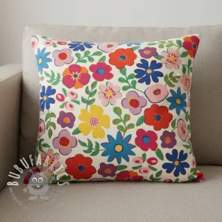 Tessuto decorativo Linenlook Flower Fiesta Field digital print