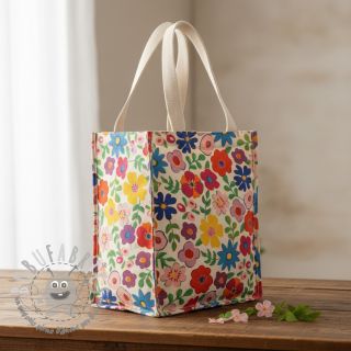 Tessuto decorativo Linenlook Flower Fiesta Field digital print